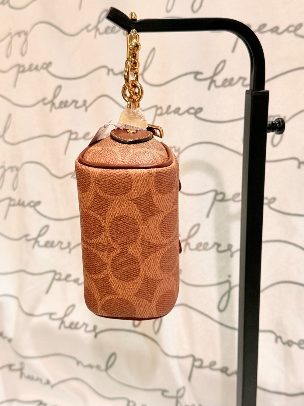 COACH Mini Rowan Bag Charm In Signature Canvas Gold Tan brown
Gold hardware NWT - Picture 4 of 4